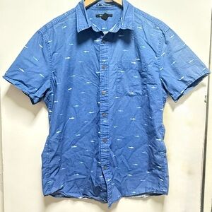 21men Blue Casual Button Down Shirt